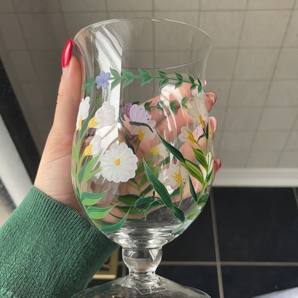 Set of 4 Hand-painted Vintage Painted Glasses - Picture 6 of 7